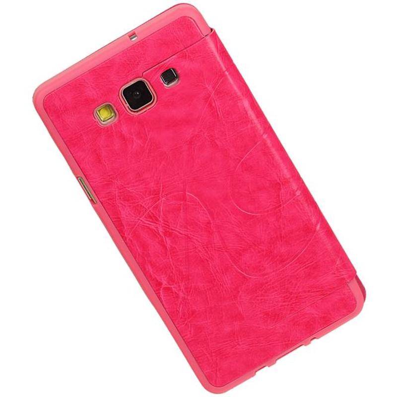 Caso Tipo EasyBook per Galaxy A7 Rosa