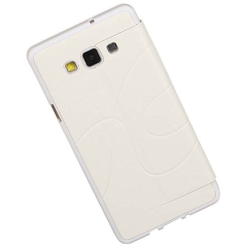Caso Tipo EasyBook per Galaxy A7 Bianco