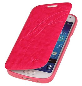 Easy Booktype hoesje voor Galaxy S4 mini i9190 Roze