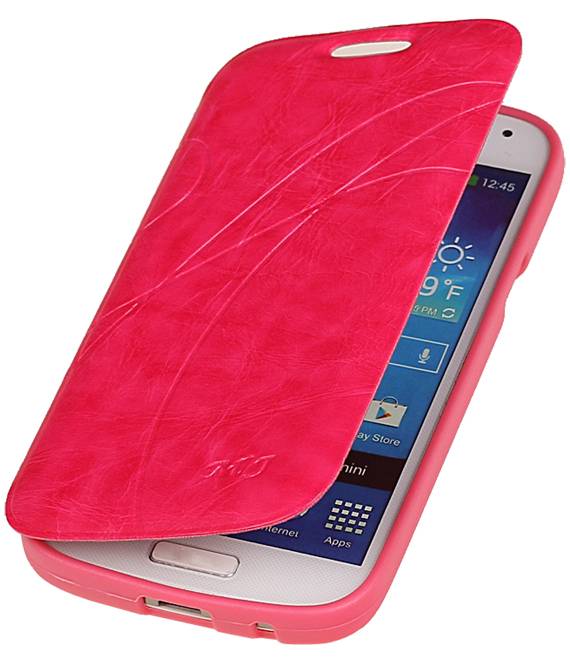 Easy Booktype hoesje voor Galaxy S4 mini i9190 Roze