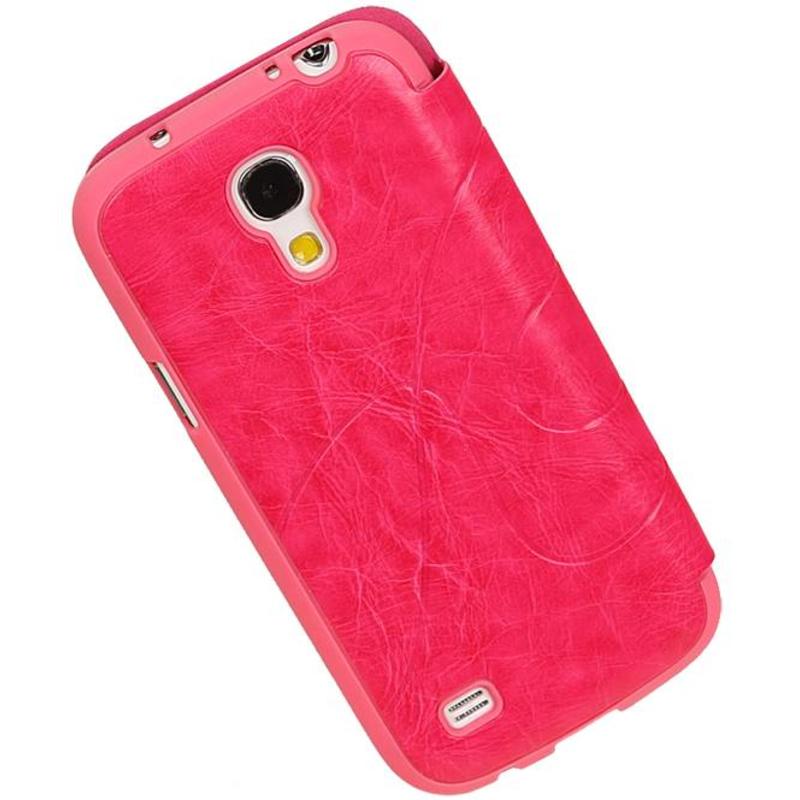 Caso Tipo EasyBook per Galaxy S4 mini i9190 Rosa