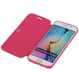 Easy Book Type Case for Galaxy S6 Edge G925 Pink