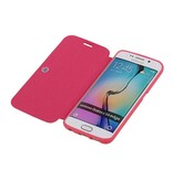 Caso Tipo EasyBook para Galaxy S6 Edge G925 rosa