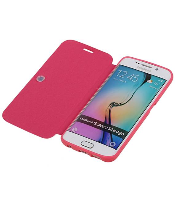 Caso Tipo EasyBook per Galaxy S6 bordo G925 Rosa