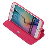 Caso Tipo EasyBook para Galaxy S6 Edge G925 rosa