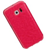 Caso Tipo EasyBook para Galaxy S6 Edge G925 rosa