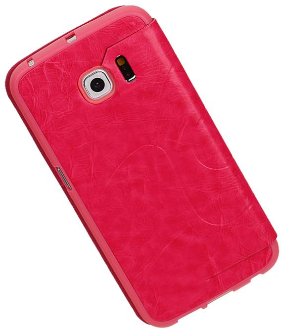 EasyBook type de cas pour Galaxy S6 bord G925 Rose