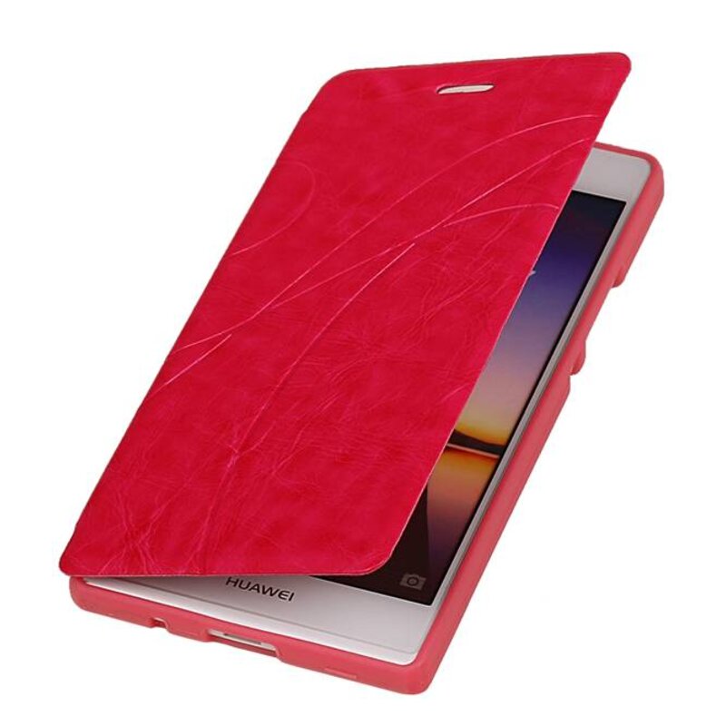 Easy Booktype case for Huawei Ascend P7 Pink