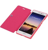 Caso Tipo EasyBook per Huawei Ascend P7 Rosa