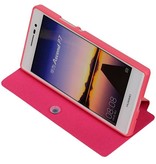 Caso Tipo EasyBook per Huawei Ascend P7 Rosa