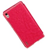 Easy Booktype case for Huawei Ascend P7 Pink