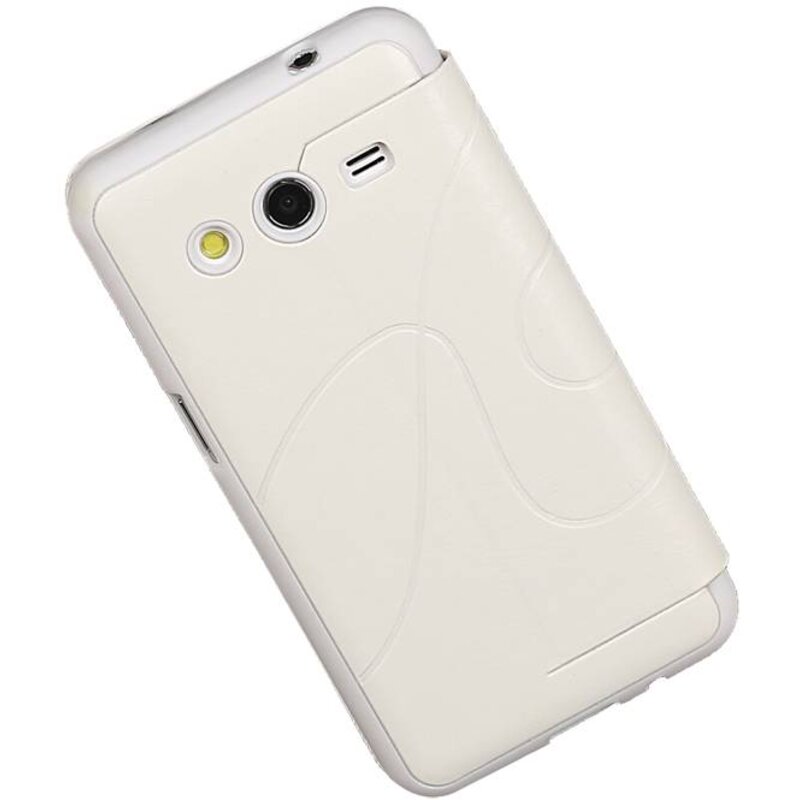 EasyBook Type Taske til Galaxy Core II G355H Hvid