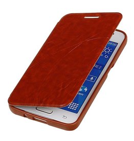 Caso Tipo EasyBook para Galaxy Core II G355H Brown