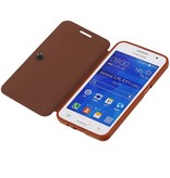 Easy Booktype hoesje voor Galaxy Core II G355H Bruin