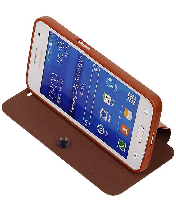 Easy Book type case for Galaxy Core II G355H Brown