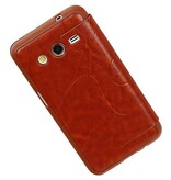 Caso Tipo EasyBook per Galaxy Nucleo II G355H Brown