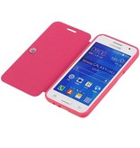 Caso Tipo EasyBook para Galaxy Core II G355H rosa