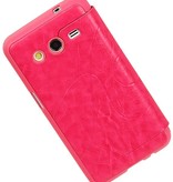 Caso Tipo EasyBook para Galaxy Core II G355H rosa