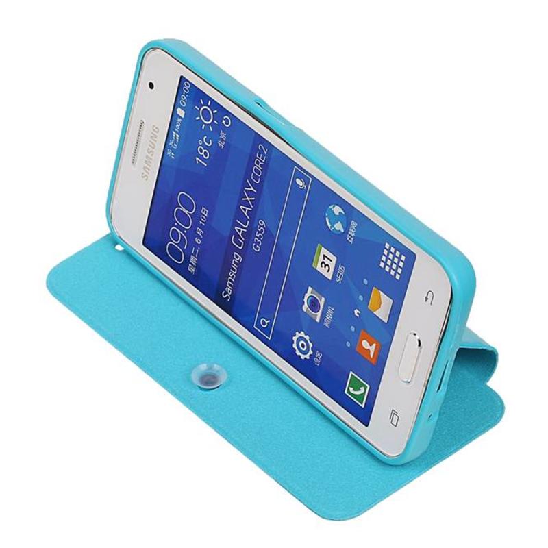 Easybook Typ Tasche für Galaxy Core-II G355H Turquoise