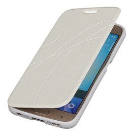 Caso Tipo EasyBook para Galaxy S6 G920F Blanca