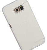 EasyBook Type Taske til Galaxy S6 G920F Hvid