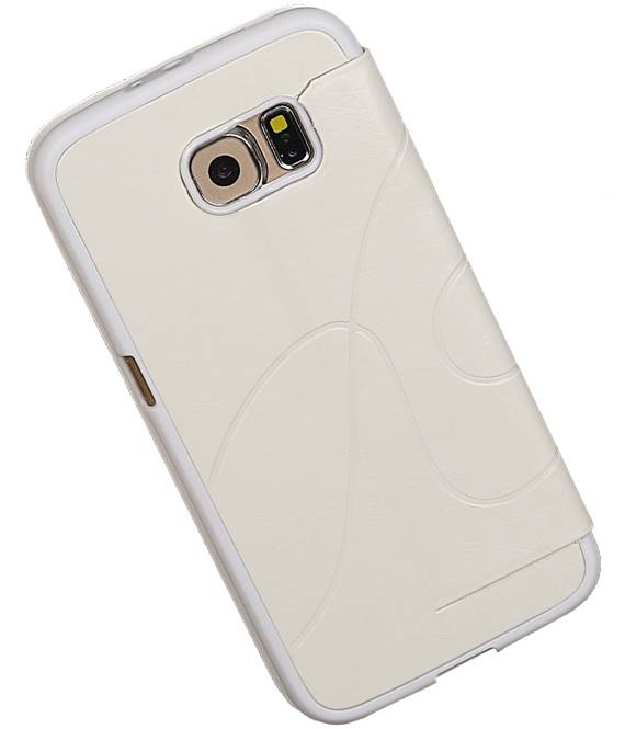Caso Tipo EasyBook per Galaxy S6 G920F Bianco