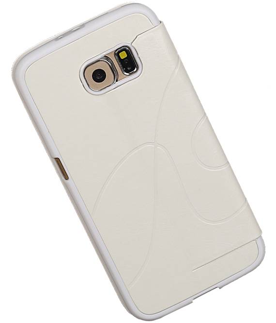 Easy Booktype hoesje voor Galaxy S6 G920F Wit