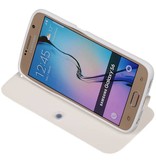 Caso Tipo EasyBook para Galaxy S6 G920F Blanca