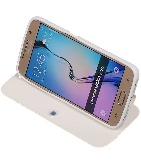 Easy Booktype hoesje voor Galaxy S6 G920F Wit