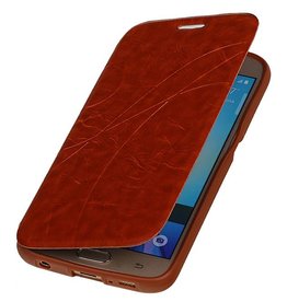 Caso Tipo EasyBook para Galaxy S6 G920F marrón