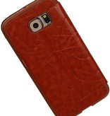 Easy Book Type Case for Galaxy S6 G920F Brown