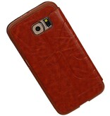 EasyBook Type Taske til Galaxy S6 G920F Brun