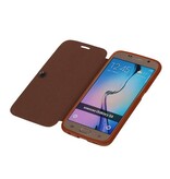Caso Tipo EasyBook per Galaxy S6 G920F marrone