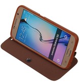 EasyBook type de cas pour Galaxy S6 G920F Brun