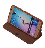 EasyBook Type Taske til Galaxy S6 G920F Brun