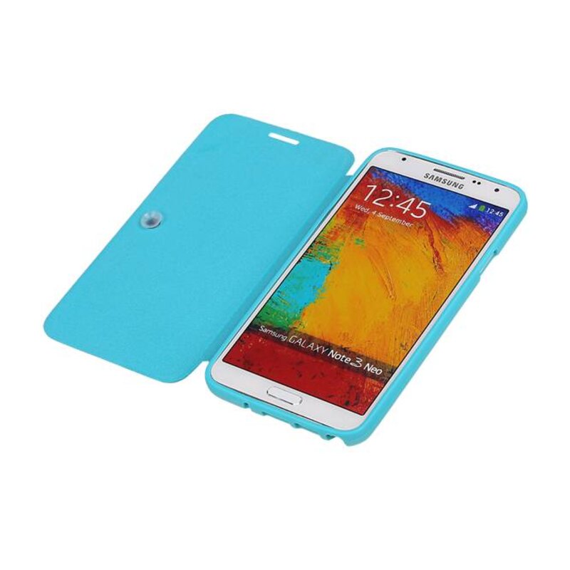 Easy Booktype hoesje voor Galaxy Note 3 Neo N7505 Turquoise