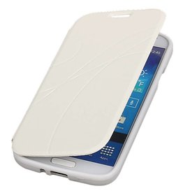 Caso Tipo EasyBook para i9500 Galaxy S4 Blanca