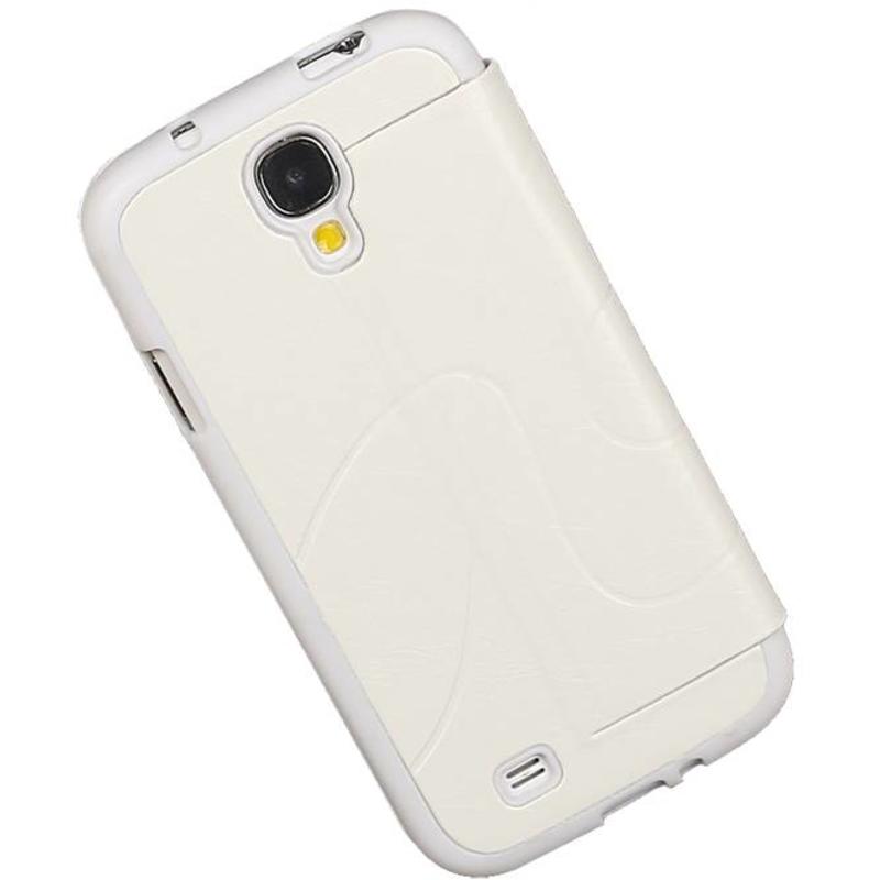 Caso Tipo EasyBook para i9500 Galaxy S4 Blanca