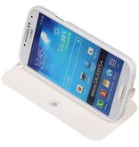 Caso Tipo EasyBook para i9500 Galaxy S4 Blanca