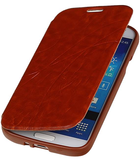 Caso Tipo EasyBook para i9500 Galaxy S4 Brown