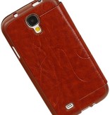 Easy Book Type Case for Galaxy S4 i9500 Brown