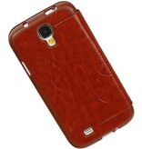 Easy Book Type Case for Galaxy S4 i9500 Brown