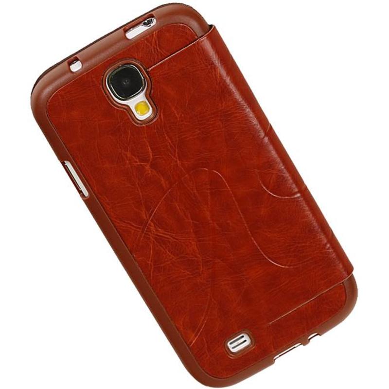 Easy Book Type Case for Galaxy S4 i9500 Brown
