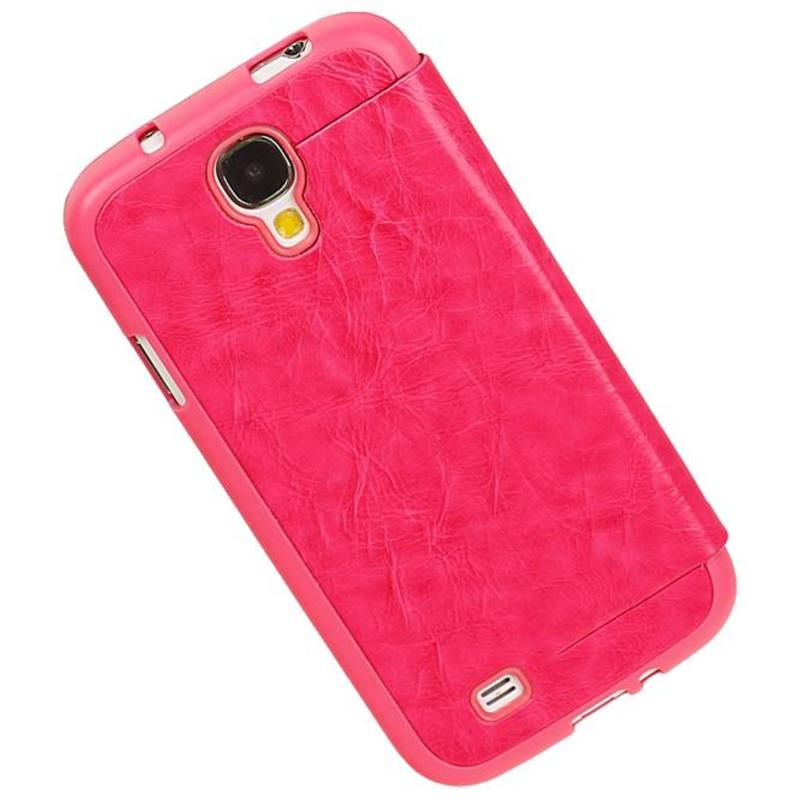 Easy Book Type Case for Galaxy S4 i9500 Pink