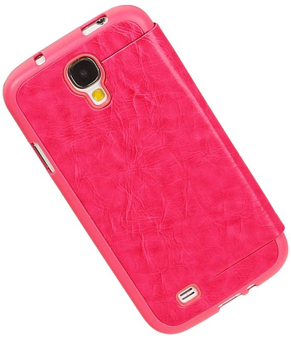 Easy Booktype hoesje voor Galaxy S4 i9500 Roze