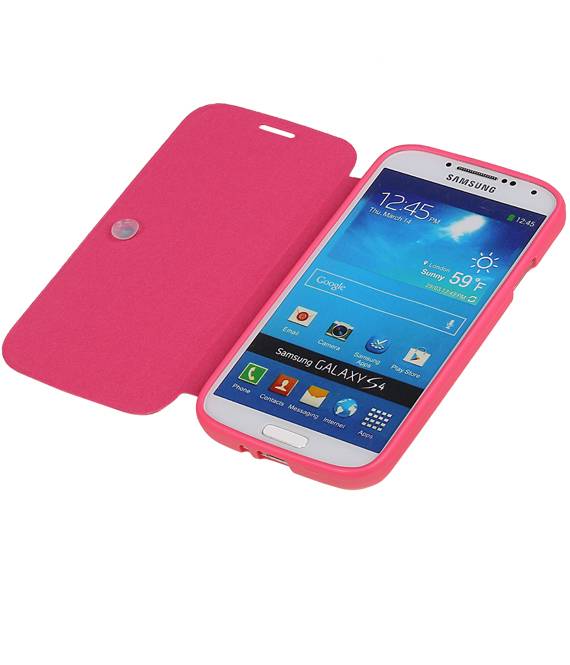 Easy Booktype hoesje voor Galaxy S4 i9500 Roze