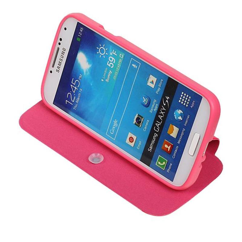 Easy Book Type Case for Galaxy S4 i9500 Pink