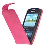 Custodia in pelle classica Lavato per i9500 Galaxy S4 Rosa