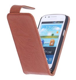 Custodia in pelle classica Lavato per i9500 Galaxy S4 Brown