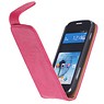 Washed Leer Classic Hoes voor Galaxy S Duos S7562 Roze